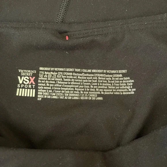 Women’s Victoria’s Secret SPORT knockout leggings, black VSX, Size Small - Picture 3 of 3